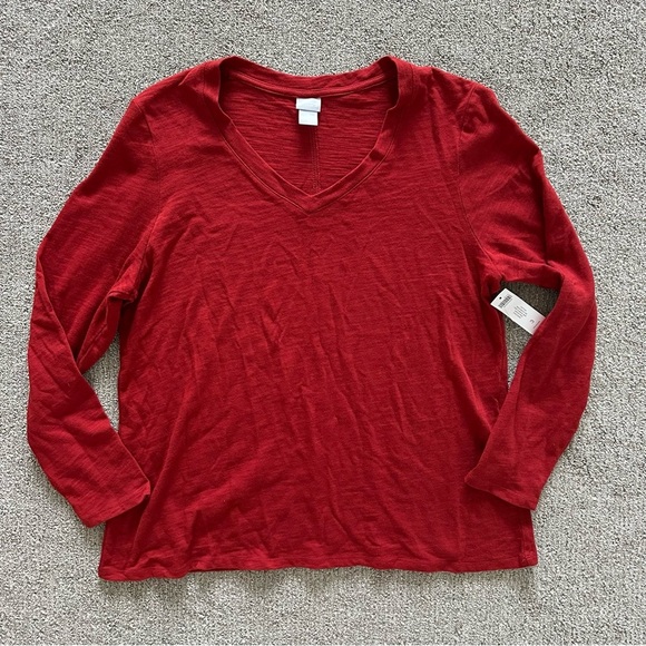 NWT Chico's Seam Back Tee in Spiced Red Size 3 - US XL - Picture 3 of 7